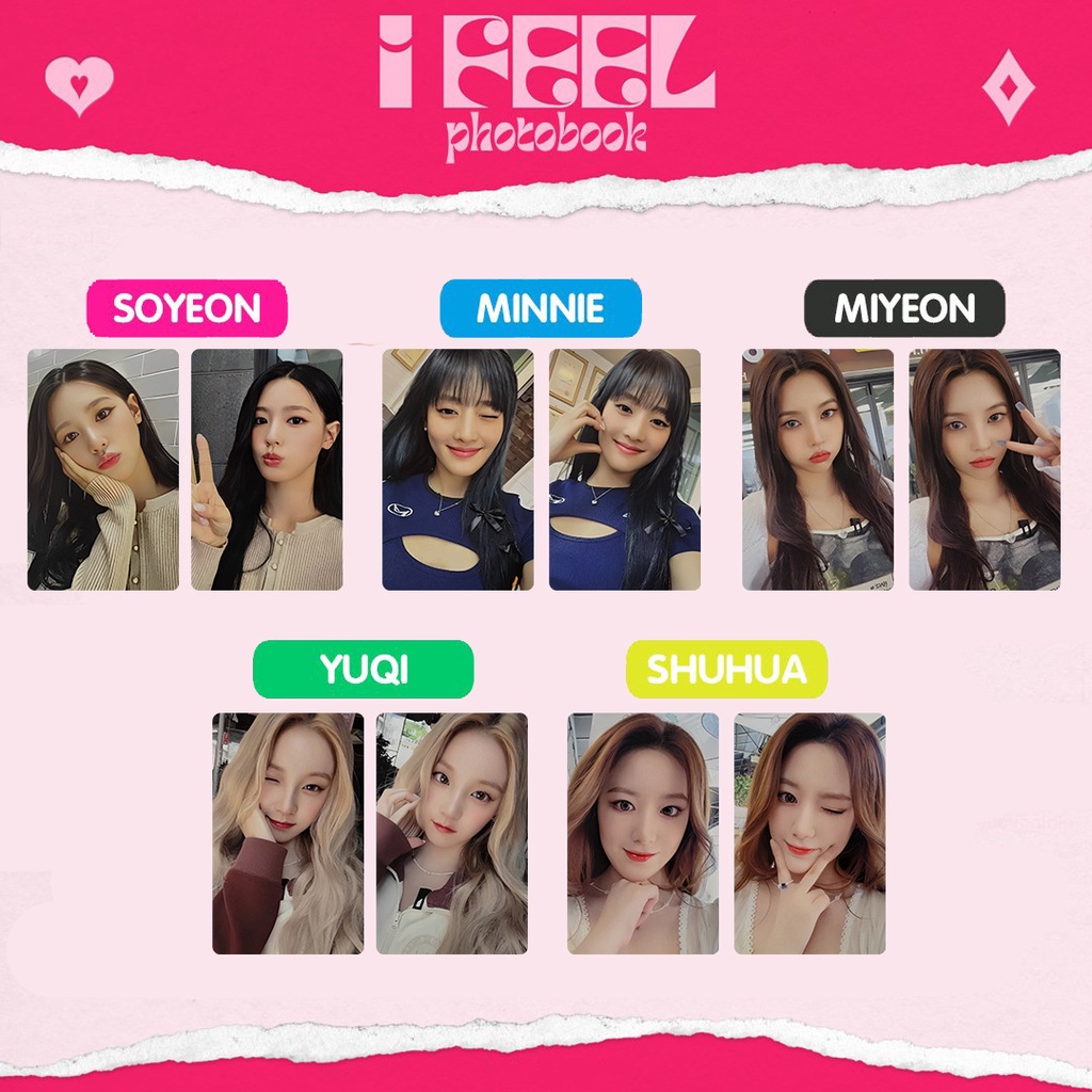 5pcs /set (G)I-DLE Album I FEEL Photocards Lomo Cards GIDLE AM Fansign Koleksi Khusus Kpop Postcards