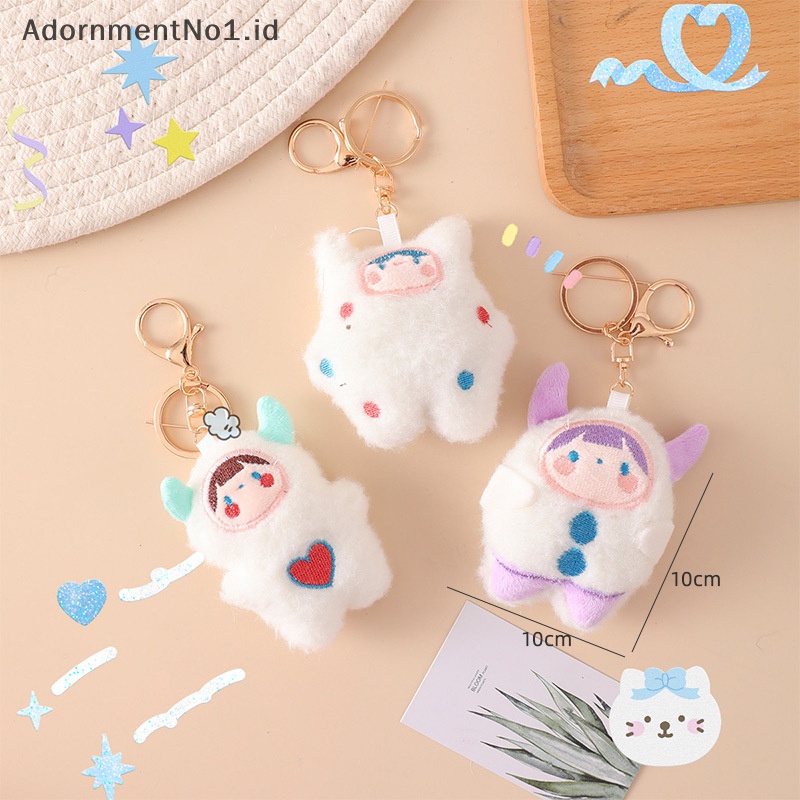 [AdornmentNo1] Kartun lucu Plush Keychain boneka lembut Kawaii boneka mainan tas liontin kreatif Keyring dekorasi rumah untuk anak hadiah