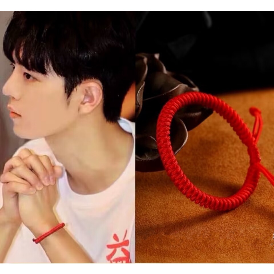 Handmade Lucky Bracelet Braided Adjustable King Kong Simpul Benang Merah Charm Bracelets Untuk Wanita Pria Pasangan Kekasih
