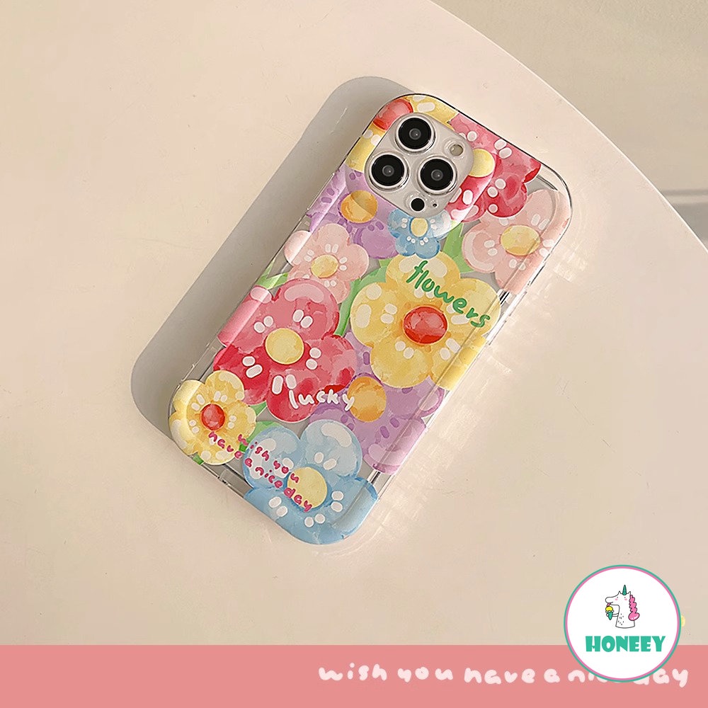 Retro Sweet Summer Sun Flower Oil Painting Art Cartoon Phone Case for IPhone 14 13 11 12 Pro Max 14 Plus Case Cute Soft Cover