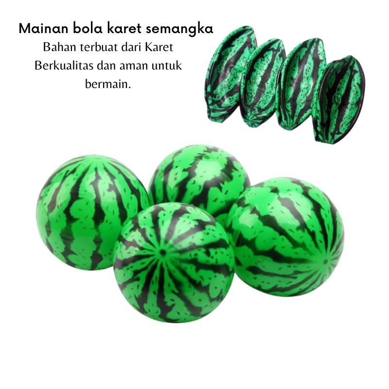 GOS - E313 - MAINAN BOLA KARET MODEL SEMANGKA BOLA SEMANGKA KARET