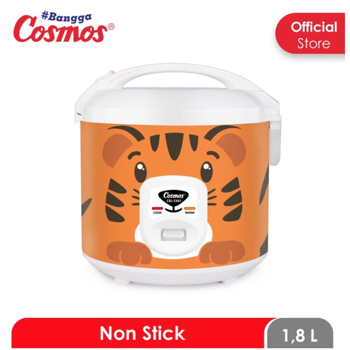 Rice Cooker Cosmos CRJ-3307 K, CRJ-3307 T, CRJ-3307 C Kapasitas 1.8L - Harimau