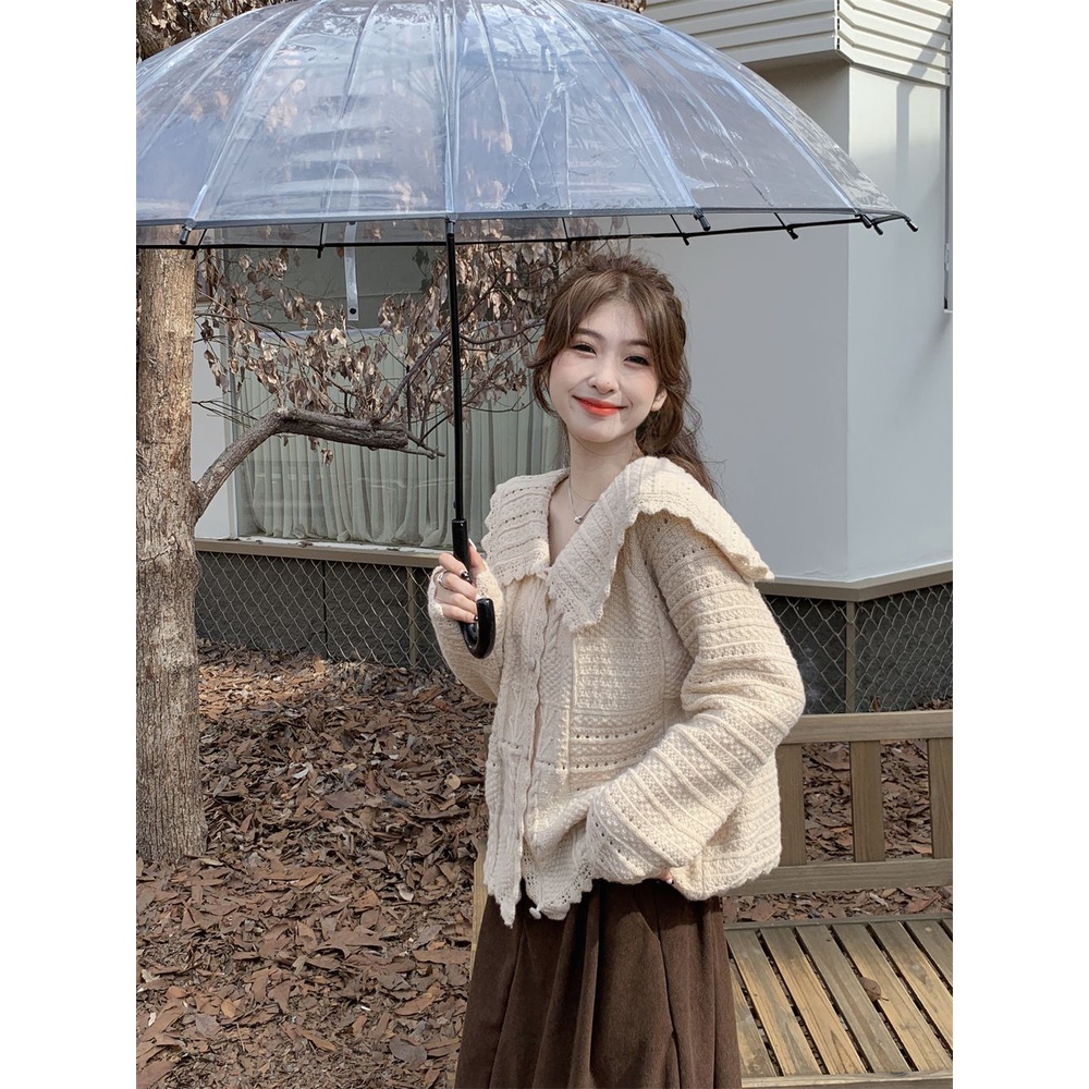 Premium Cardigan Rajut Wanita Lengan Panjang Vintage Casual Atasan