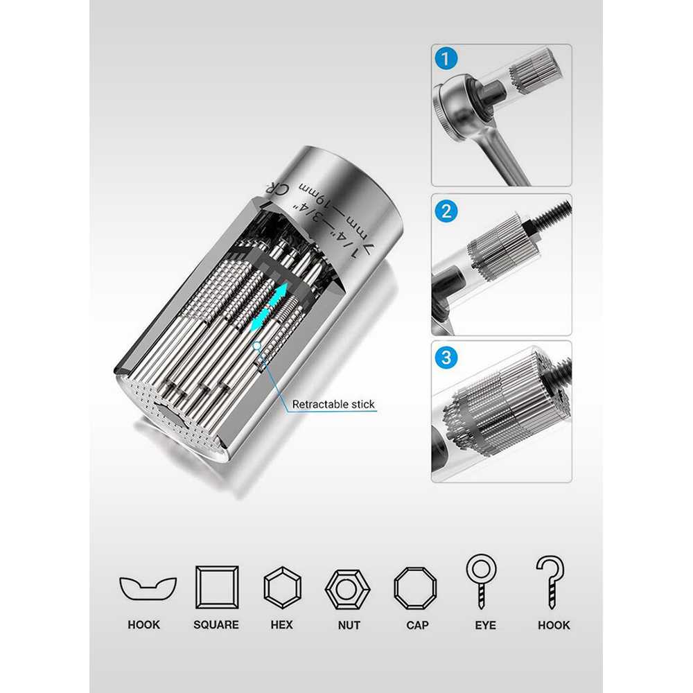 Set Kepala Gator Grip Universal Torque Wrench 7-19mm BURNHILDA