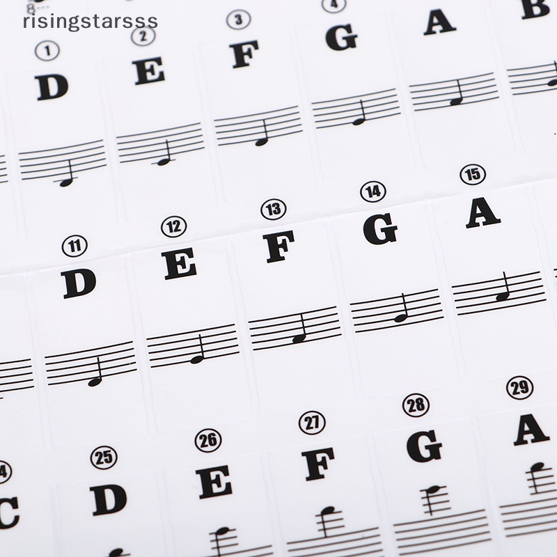 Stiker Keyboard Piano Transparan Outdoor54/61Kunci Keyboard Elektronik Piano Sticker New