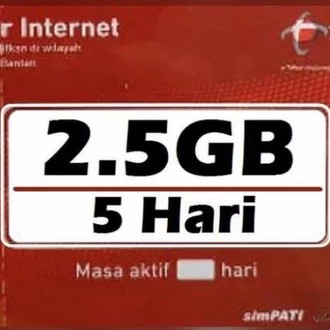 Voucher Internet Data Termurah Terbaik Telkomsel Simpati 2.5GB 5 Hari