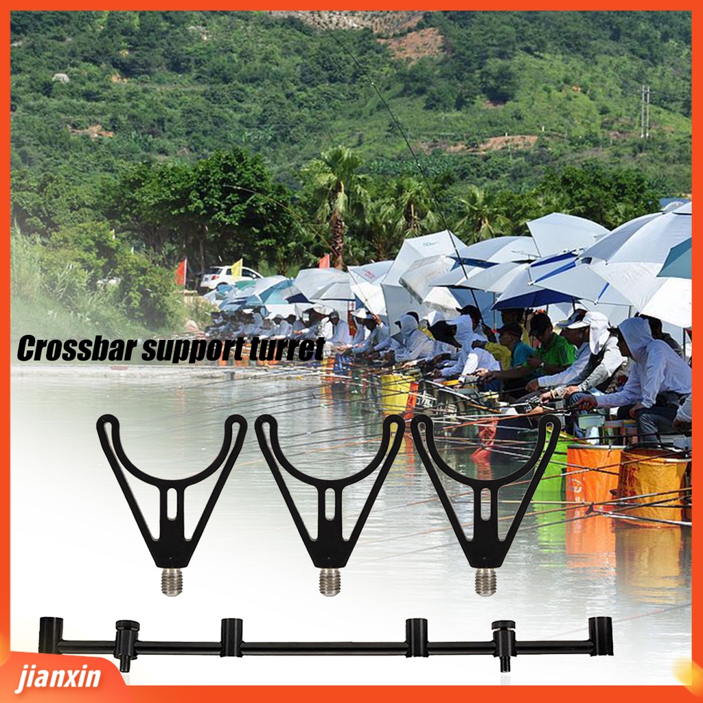 (In Stock) 1set Padat Istirahat Joran Tahan Aus Paduan Aluminium Kuat Holder U-Head Crossbar Alat Pancing