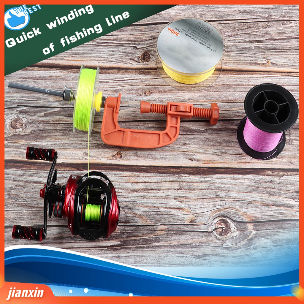 (In Stock) 1set Lure Fishing Reel Diperkuat Nilon Memperbaiki Klip Sekrup Logam Cepat Berliku Alat Multifungsi Pancing Penggulung Garis Gulungan Spooler Memancing Luar Ruangan