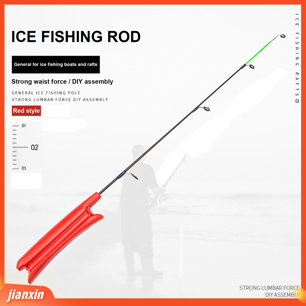 (In Stock) Ice Fishing Rod Flexible Desain Ergonomics Adjustable Pegangan Tebal Anti Slip Tiang Pancing Es Untuk Outdoor