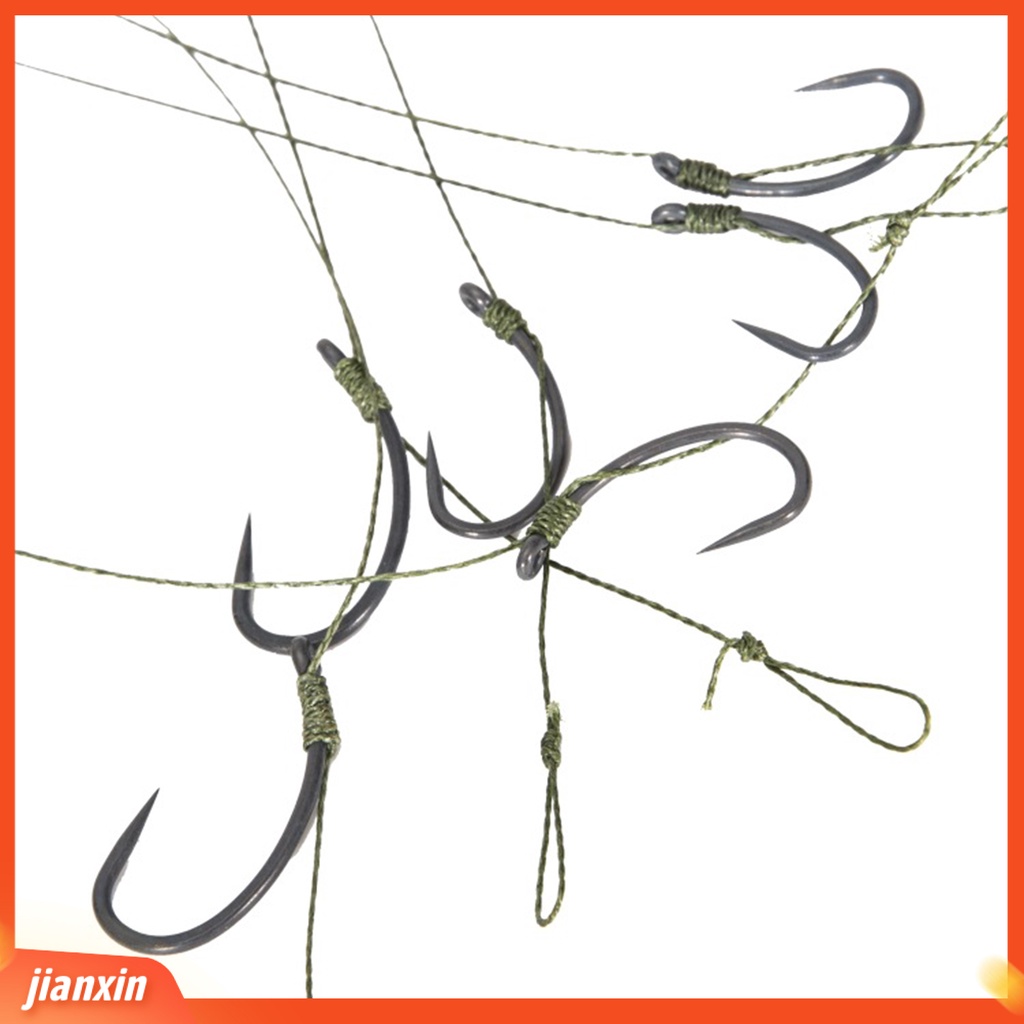 (In Stock) 6Pcs /Grup Rig Rambut Memancing Berduri Barbless Baja Karbon Tinggi Kekuatan Tinggi Rig Rambut Gurame Ringan Untuk Laut