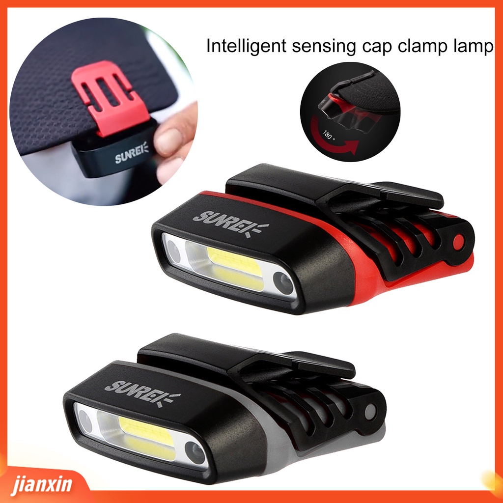 (In Stock) Headlamp Rechargeable Long Life IPX 5lampu Klip Induksi Aksesori Sepeda Water-proof Untuk Malam Hari