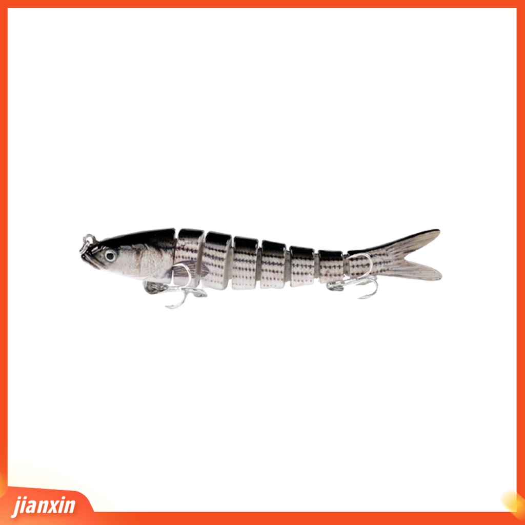 (In Stock) 14cm 27g Ekor Runcing Buatan Multi Jointed 8segments Fishing Lure Dengan Pengait