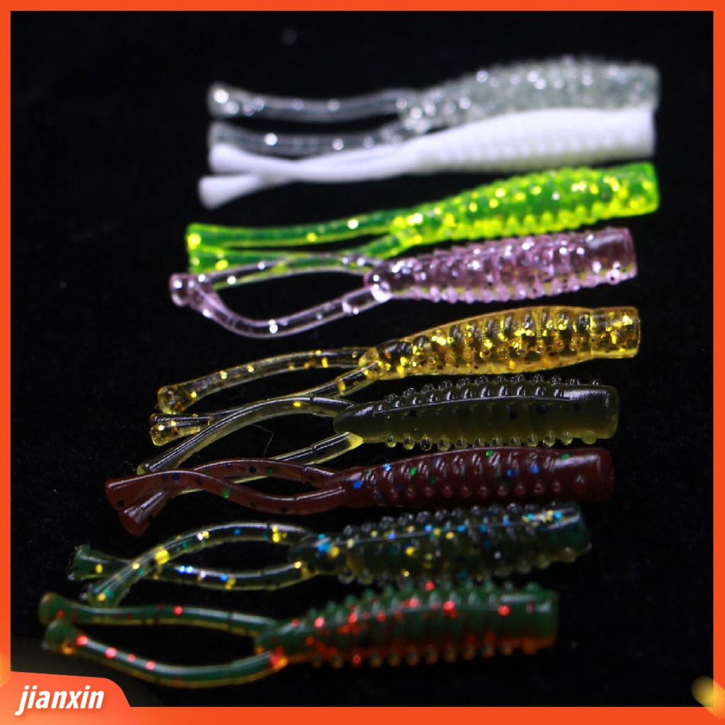 (In Stock) 10 Pcs/Set 4.2 cm Ekor Ganda Lembut Lure Bionic Umpan Ikan Palsu Memancing Aksesoris