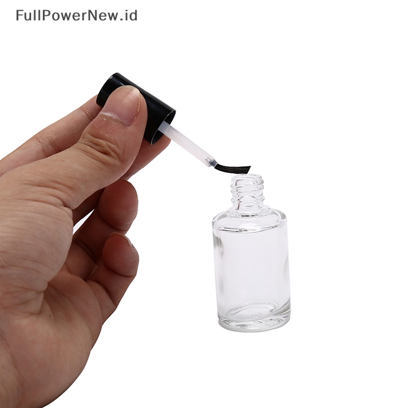 Power 1pc 10 /15ml Botol Kutek Kaca Kosong Dengan Kuas nail oil glass bottles ID