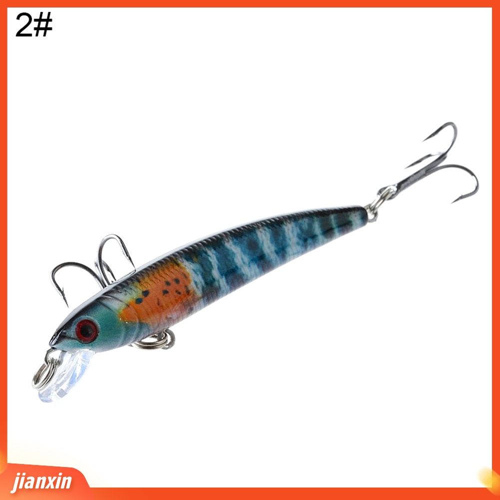 (In Stock) Mata 3D Buatan Ikan Keras Lure Jig Alat Tackle Umpan Pancing Dengan Dua Kait