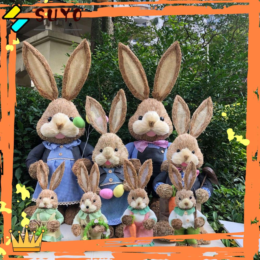 SUYO Kelinci Dekorasi Pernikahan Ornamen Pastoral Hadiah Paskah Pesta Rumah Taman Standing Rabbits