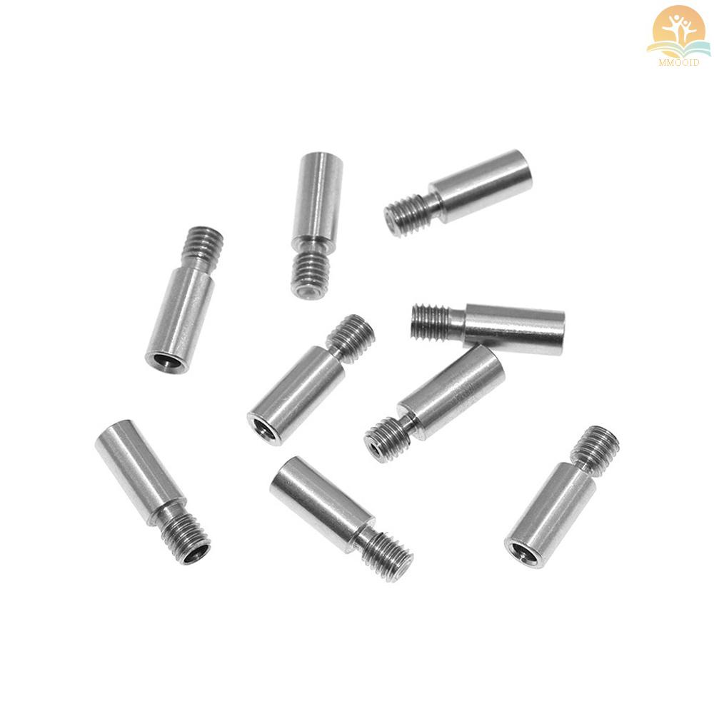 In Stock Heat Break Nozzle Tenggorokan M6 Sekrup 22mm Panjang Extruder V6 Dual Hotend J-Kepala Tenggorokan 3D Printer Parts 1.75mm All Metal/ Tabung 1.75mm/ Bore 4.1mm Paket 10pcs