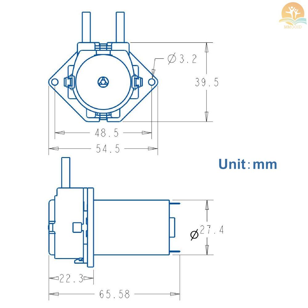 In Stock GROTHEN DC 24V Dosing Pump Pompa Peristaltik Pompa Cairan Air Mini Kepala Tabung Peristaltik Fungsi Self-Priming Untuk Akuarium Lab Kimia Analisa Dosing Additive, Pa Pipih