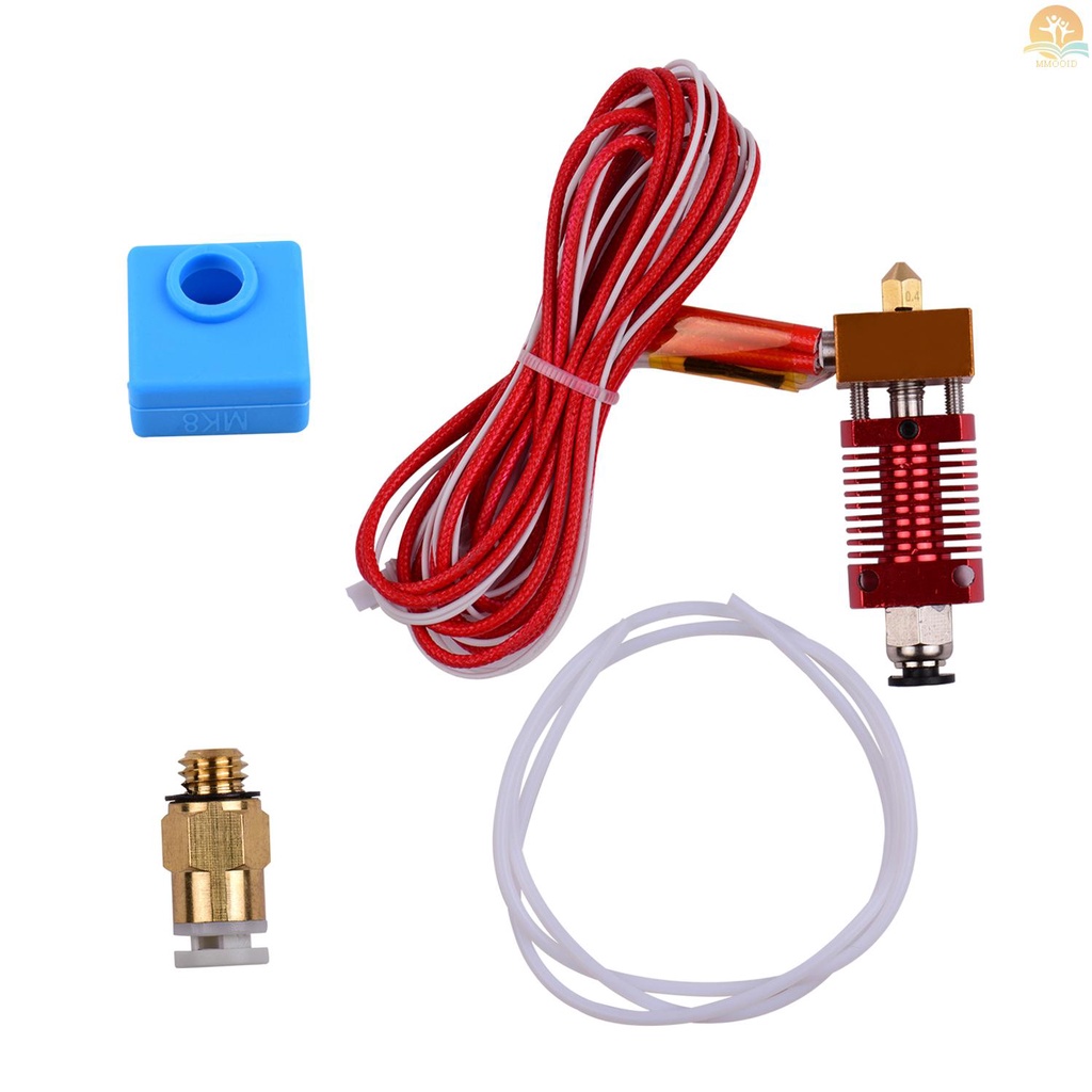 In Stock Metal Hotend Extruder Kit Dengan Nozzle 0.4mm Aluminium Blok Pemanas Silikon Sock 12/24V 40W Kompatibel Dengan Creality CR-10 CR-10S Ender 3ender 3pro 3D Printer