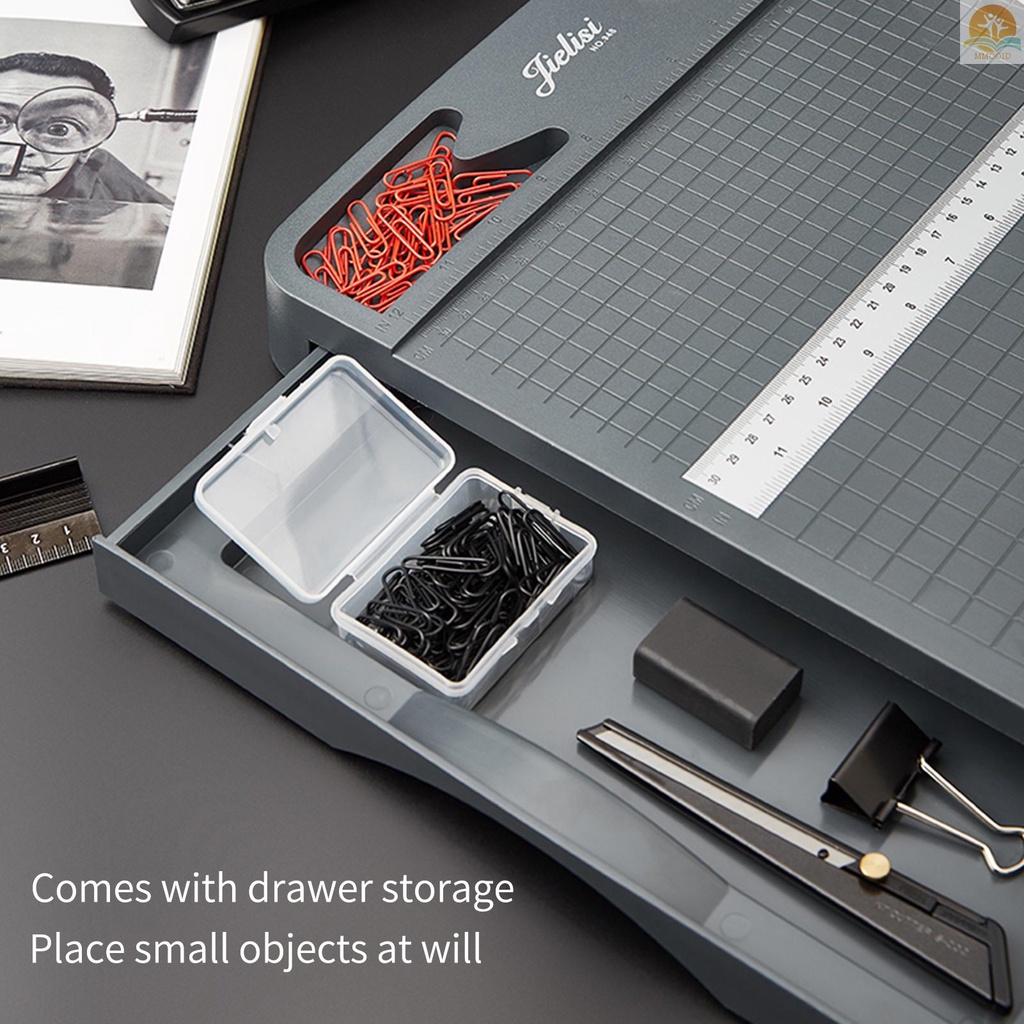 In Stock948Penyimpanan Aman Pemotong Kertas Centimeter Dan Inci Penggunaan Ganda Pemangkas Kertas Laci Penyimpanan 12 '''' Panjang Potong Kapasitas 16lembar Untuk Rumah Kantor