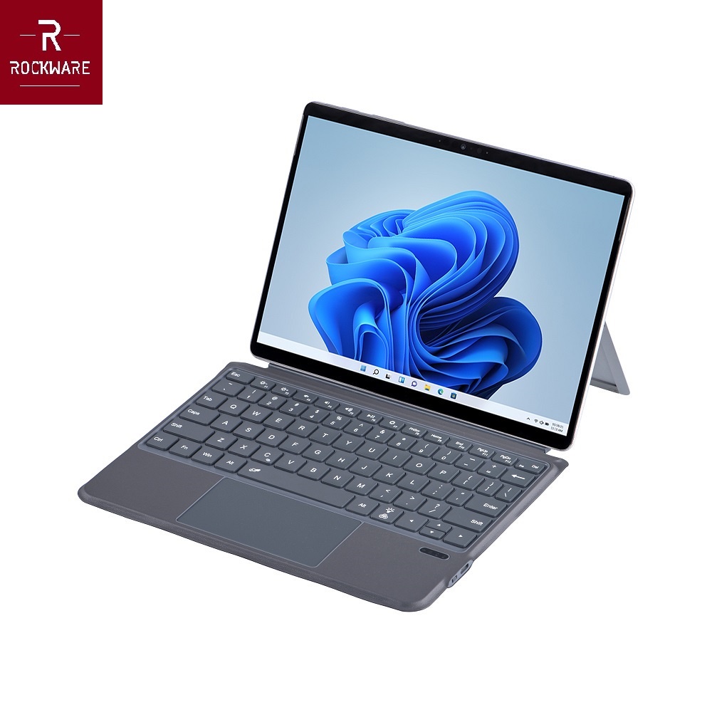 AKN88 - ROCKWARE RW-2087D - Bluetooth Backlight Keyboard for Surface Go 1-2-3