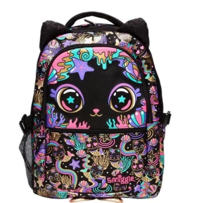 Smiggle Ori Backpack Attach hey black cat/ Tas sekolah Smiggle/ kado