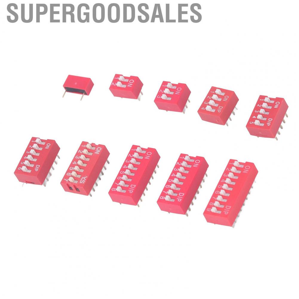 Supergoodsales Dip Switch Assorted Kit  45Pcs 1 2 3 4 5 6 7 8 9P 2.54mm Range for Printed Circuit Boards