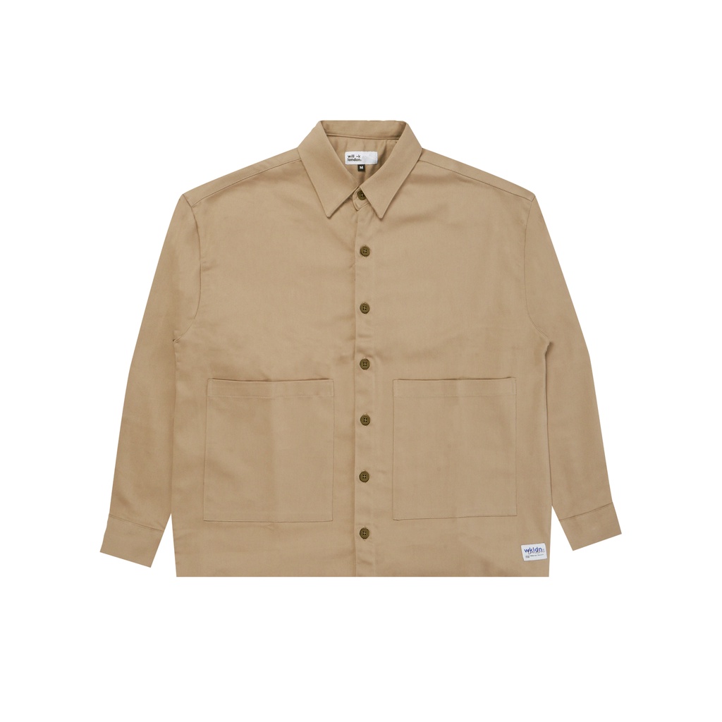 WILL-K LONDON Jacket Basic Cotton Twill Panjang Cream