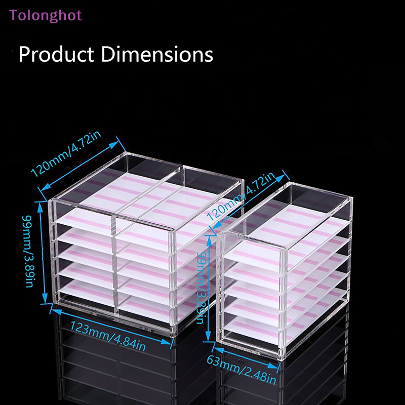 Tolonghot&gt; 5/10lapisan Nail Art Storage Display Box Memakai Armor Transparan Akrilik Kotak Manicure Collector Box Sudah Finishing Packing Kuku Palsu Dengan Baik