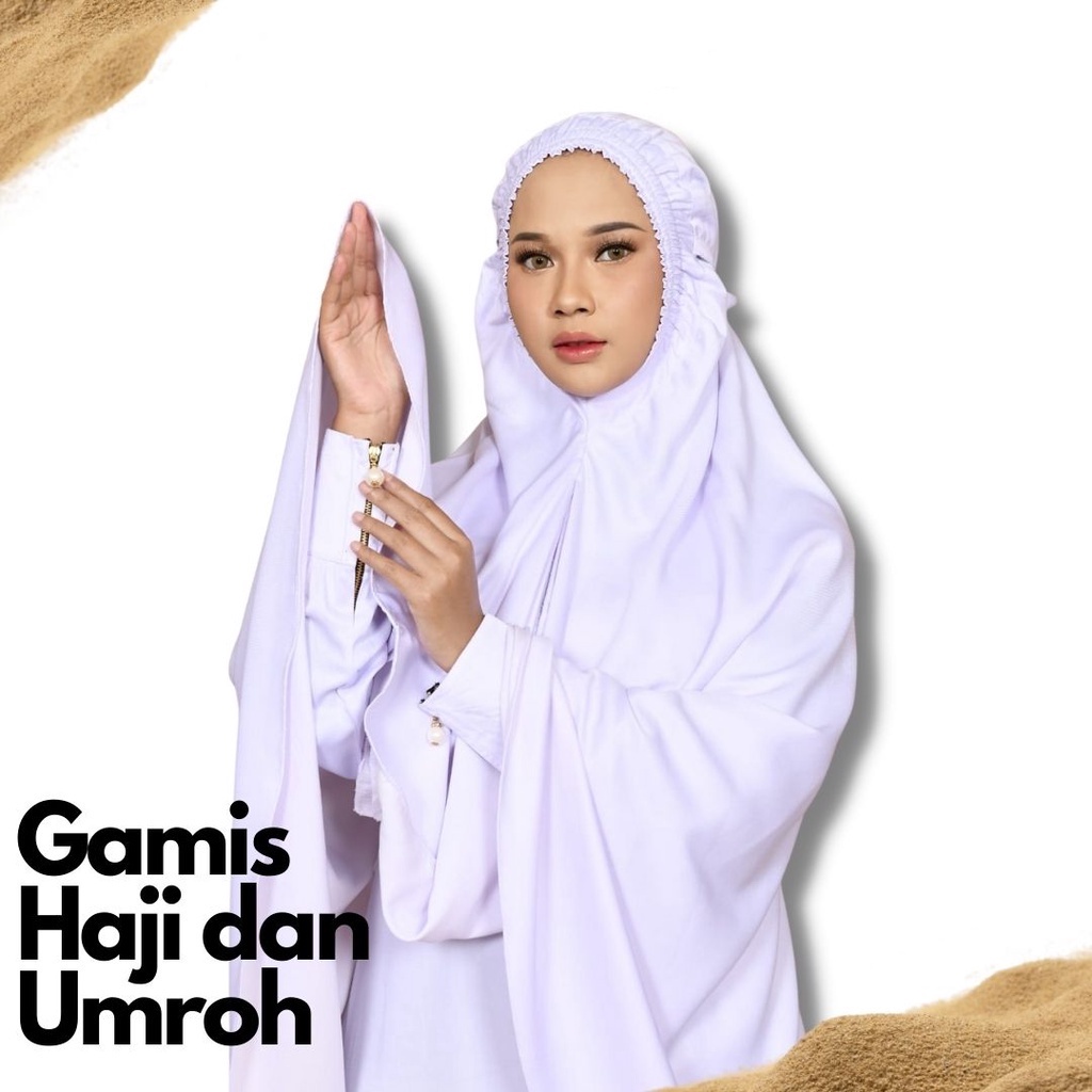 Setelan Gamis Ihrom Wanita Haji dan Umroh Pakaian Ihram Wanita Umroh baju umroh baju haji wanita