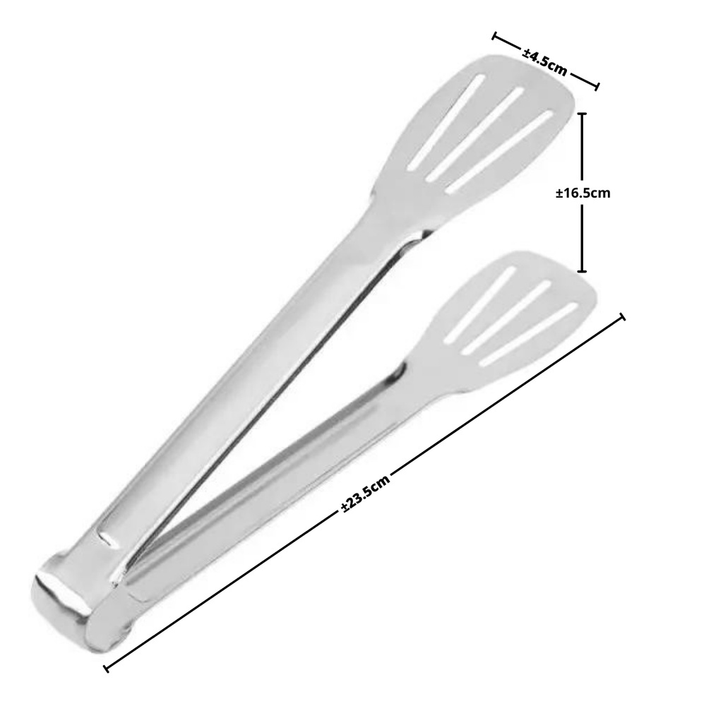 Capitan Makanan Stainless Steel Food Tongs Jepitan Roti Kue Gorengan Clip Penjepit Capit Serbaguna Anti Lengket Dan Anti Karat