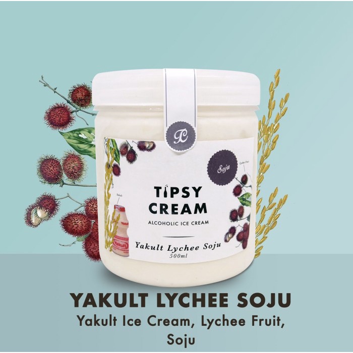 ✨Ready Stok✨ - Yakult Lychee So Ju Alcoholic Ice Cream - Tipsy Cream Es Krim