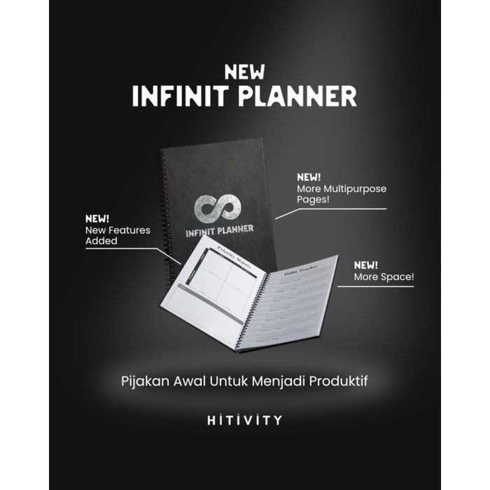 

✨BISA COD✨ -Buku Agenda Whiteboard Infinit Planner Hitivity Bisa Dihapus - Versi 2.0