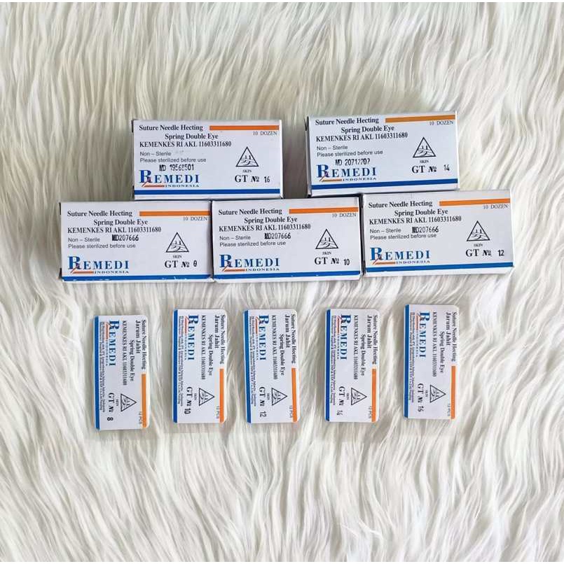 Suture Needle Hecting GR Otot Remedi Pack isi 12's