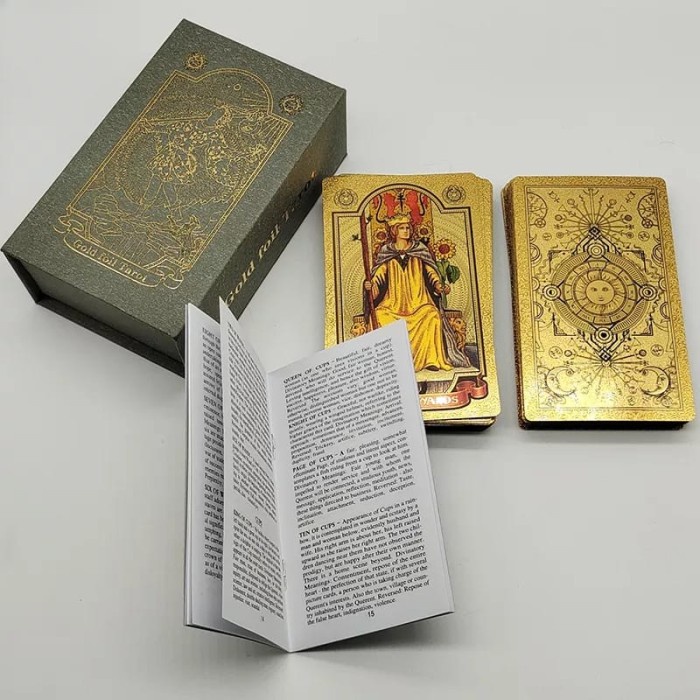 Neo Rider Waite Tarot GOLD Pvc Waterproff with manual paper - TERLARIS