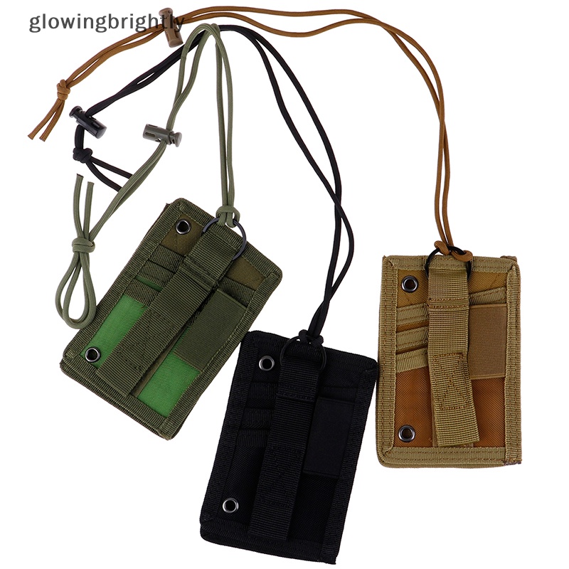 [glowingbrightly] Tactical ID Card Case Patch Neck Lanyard Dan Holder Kartu Kredit ID Card TFX