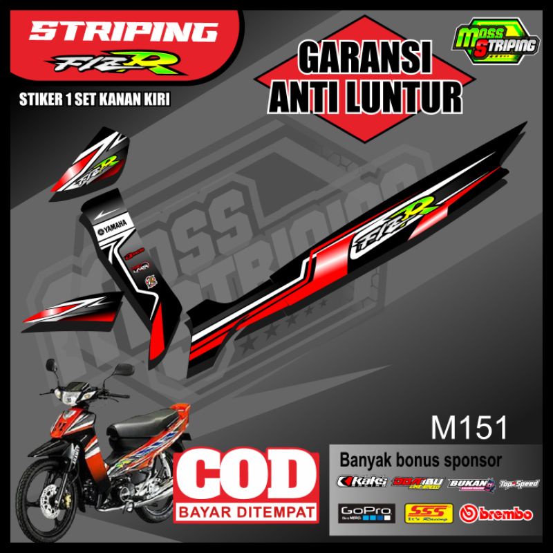 MASS Striping- Striping Sticker List Variasi Motor yamaha fiz r / Striping fiz r variasi roadrace / 