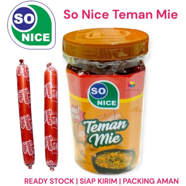 

So Nice Teman Mie Sosis Rasa Ayam Bawang JUMBO 1 toples isi 17 pcs x @40gr ORIGINAL