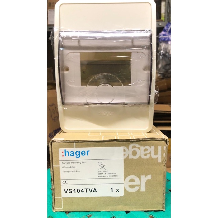 BOX MCB HAGER VS 104 TVA BOX MCB HAGER 4 GROUP OUTBOW OB