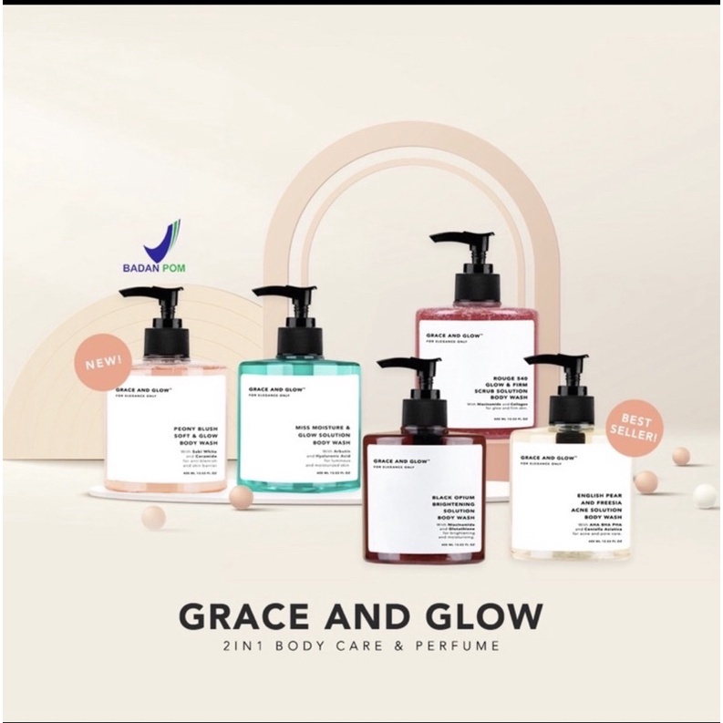 GRACE AND GLOW BODY WASH GRACE & GLOW BODY WASH BPOM Grace & Glow Black Opium Brightening - English 