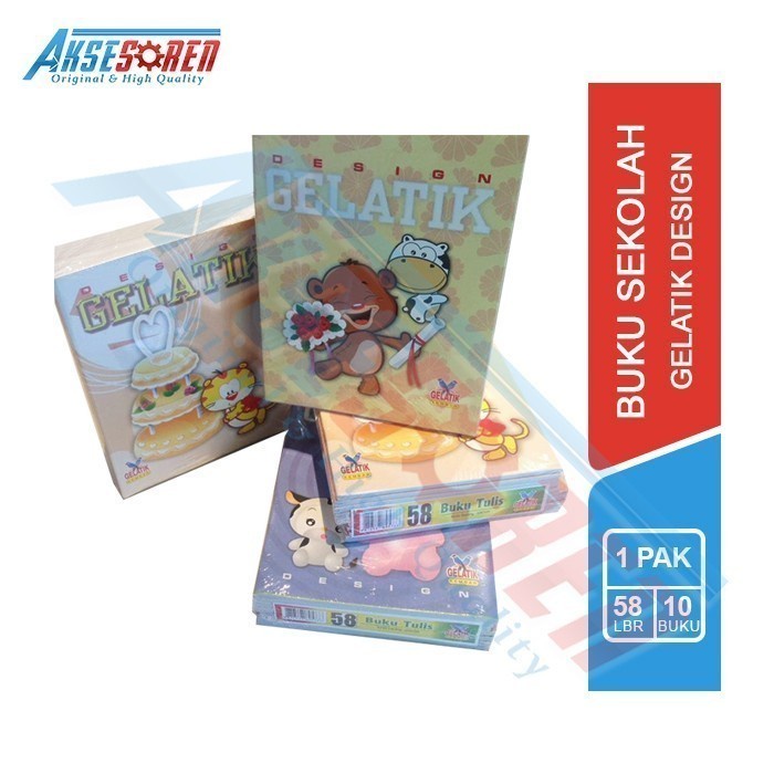 

Buku Tulis Gelatik 58 Lembar/1 Pack / Peralatan Sekolah Murah 1 Pak - Gelatik 58-LK
