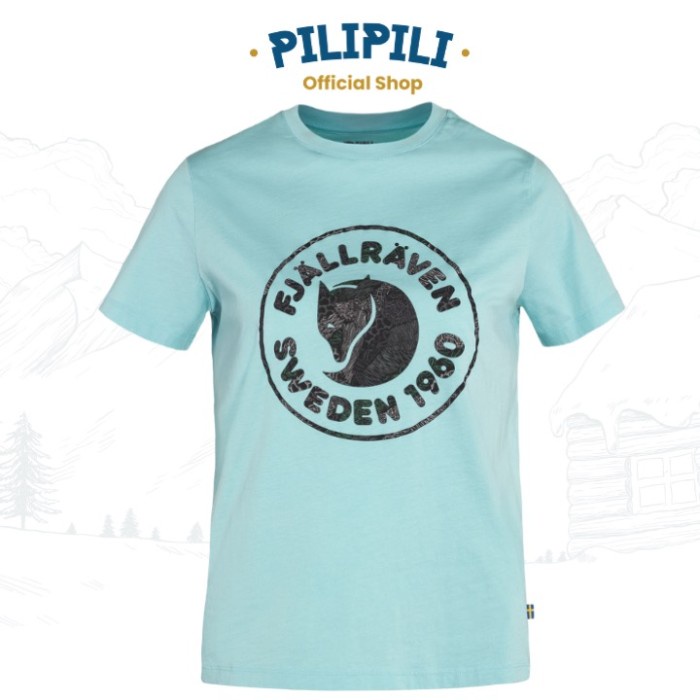 Kaos Wanita Fjallraven Kanken Art Logo Tee Women Sky Blue
