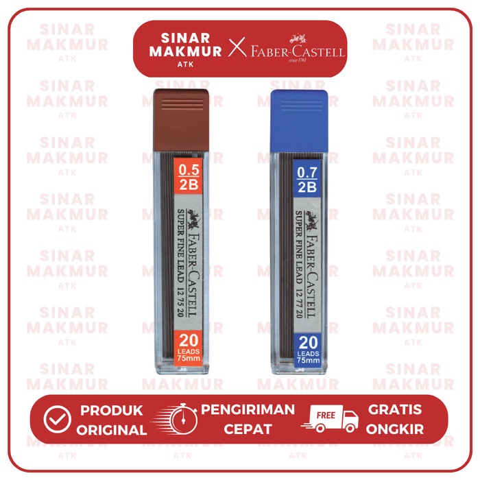 

Isi/Lead Pensil Mekanik Super Fine 0.5/0.7 2B FABER CASTELL (TUBE)