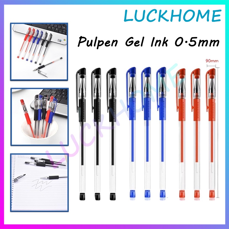 

Pulpen Gel Ink 0.5mm Pen Alat Tulis Gel Tebal 0.5 MM Pena Cair Pena Gel 0.55mm Standard Pulpen tinta cair Alat Tulis Sekolah Kantor Pen Warna Warni Pena Ujung Lancip