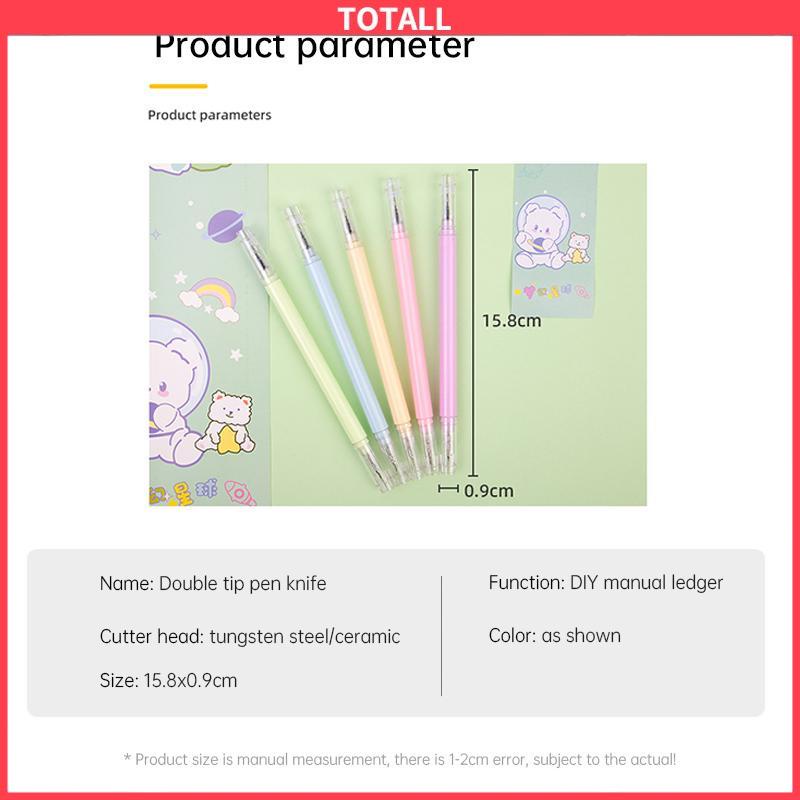 

COD Pena Netral Warna MacaroonPena Pemotong Ujung Ganda-Totall