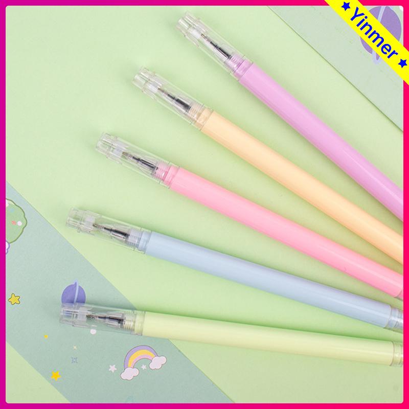 

COD✨ Pena Netral Warna MacaroonPena Pemotong Ujung Ganda-Yinmer