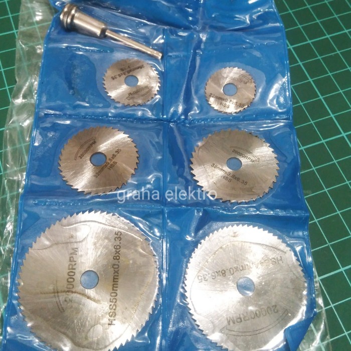 7pcs mata gergaji pisau Saw circular pemotong pcb akrilik bor drill Tyas Elektro