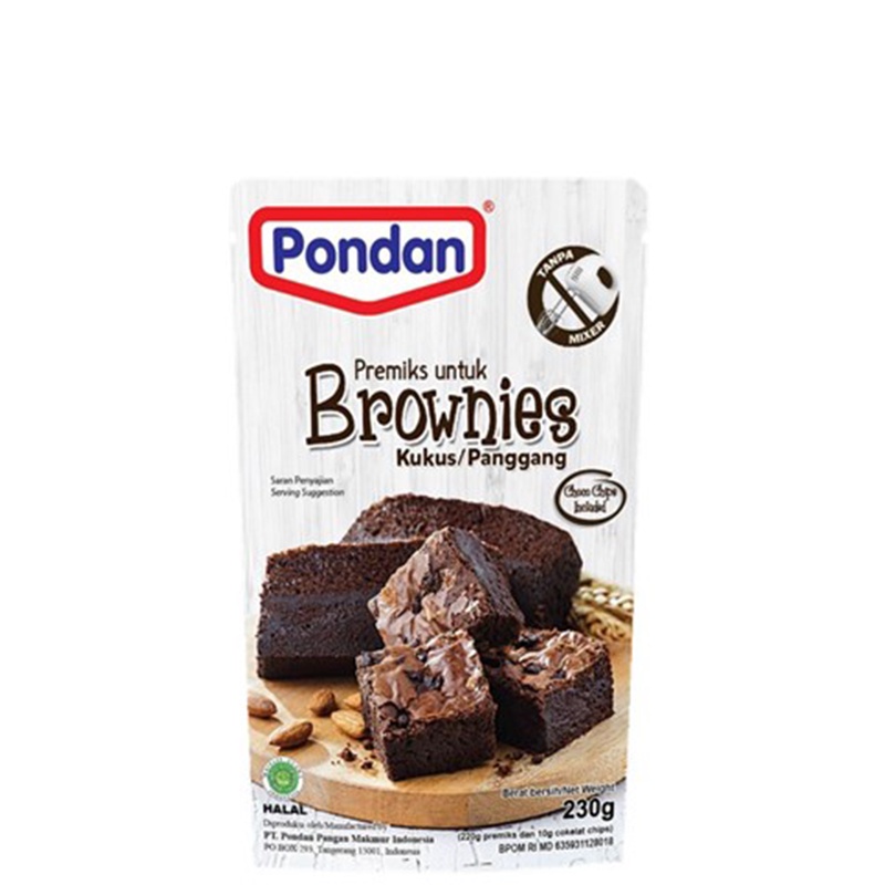 

Pondan Tepung Premiks Brownies Kukus & Panggang Chocolate 230 gr