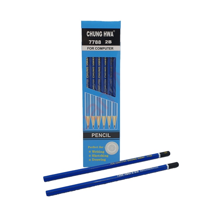 

Rmdodo - Pensil 2B [1 Pack - 12 Pcs Pensil] / Pencil Chung Hwa / Pensil Kayu Murah / Pensil Fancy 7788