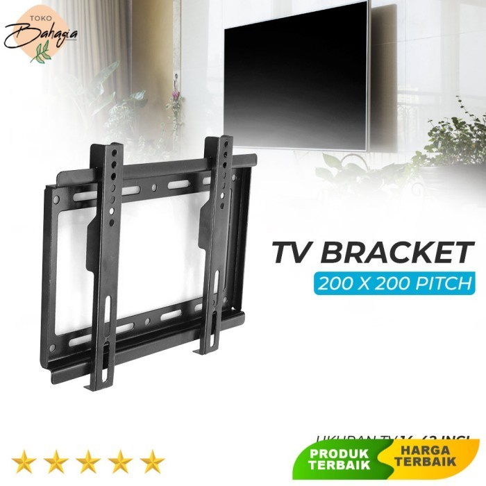 Bracket TV 0.8mm Thick 200 x 200 Pitch Wall 14-42 Inch - CNSD